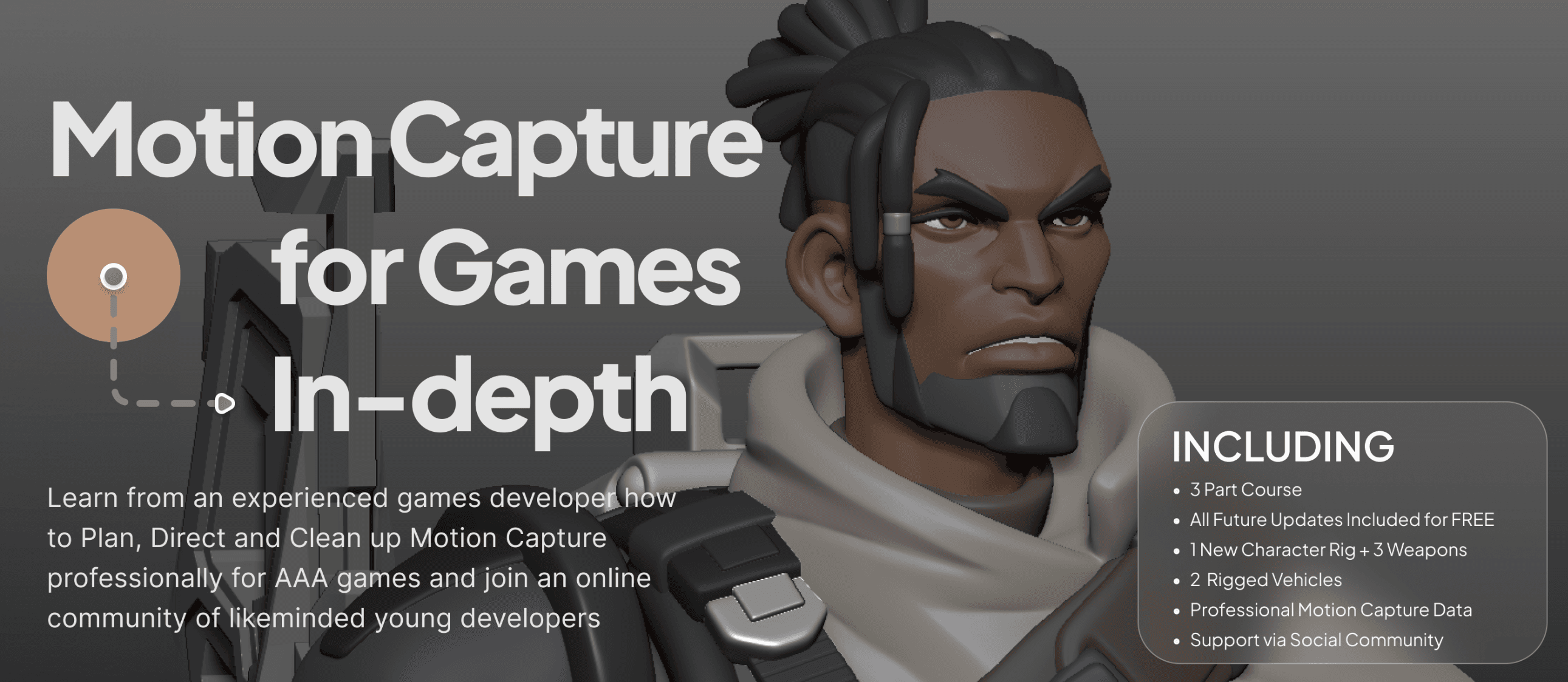 a cartoon character with a beard and hair pulled back - Motion Capture For Games